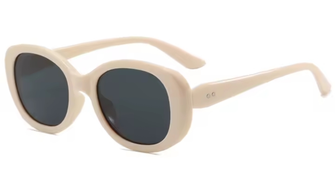 Cream rounded oval