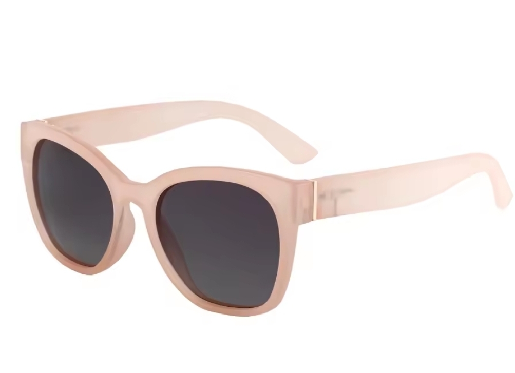 Milky pink with grey lens